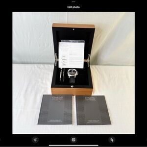 Panerai Watch with Black and Silver Tones